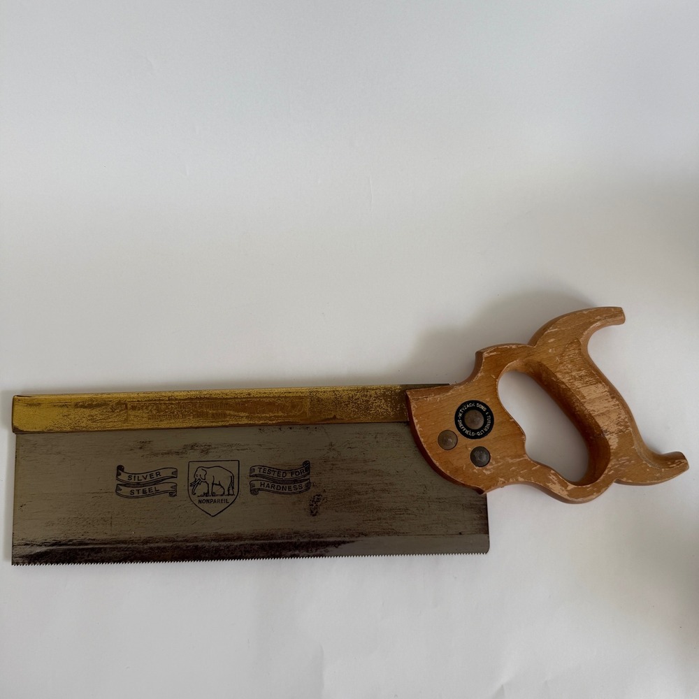 W. Tyzack Sons & Turner Nonpareil No. 120 12" Brass Back Tenon Saw Sheffield